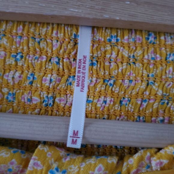 Free People Across The Sea Boho Tunic in Yellow Size M - Picture 3 of 7